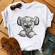Load image into Gallery viewer, 2020 New Summer Women T-shirt Cartoon Lion King Printed