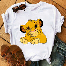 Load image into Gallery viewer, 2020 New Summer Women T-shirt Cartoon Lion King Printed