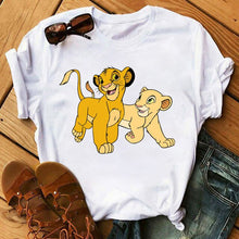 Load image into Gallery viewer, 2020 New Summer Women T-shirt Cartoon Lion King Printed