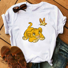 Load image into Gallery viewer, 2020 New Summer Women T-shirt Cartoon Lion King Printed