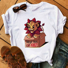 Load image into Gallery viewer, 2020 New Summer Women T-shirt Cartoon Lion King Printed