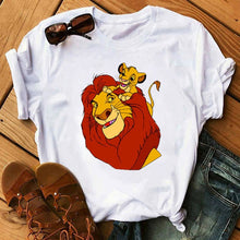 Load image into Gallery viewer, 2020 New Summer Women T-shirt Cartoon Lion King Printed