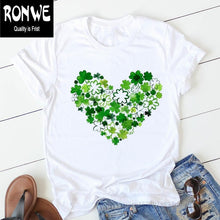 Load image into Gallery viewer, Pink Heart Flower Print Women Tshirt Cotton Casual
