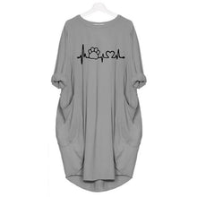 Load image into Gallery viewer, 2020 New Fashion shirts Dog Cat Heart Print Tops Plus Size Tshirt Funny clothing  Kyliejenner Rock tshirt women plus size
