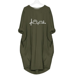 2020 New Fashion shirts Dog Cat Heart Print Tops Plus Size Tshirt Funny clothing  Kyliejenner Rock tshirt women plus size