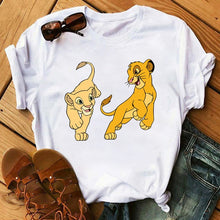 Load image into Gallery viewer, 2020 New Summer Women T-shirt Cartoon Lion King Printed
