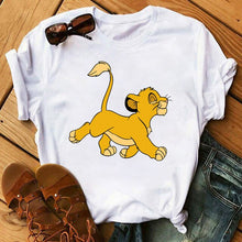 Load image into Gallery viewer, 2020 New Summer Women T-shirt Cartoon Lion King Printed
