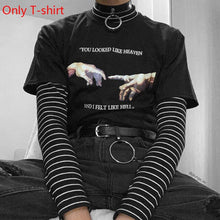 Load image into Gallery viewer, New Harajuku Gothic Female Tshirt Flame Heart Print
