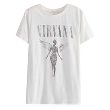 Load image into Gallery viewer, New Harajuku Gothic Female Tshirt Flame Heart Print
