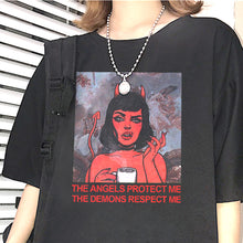 Load image into Gallery viewer, THE ANGELS PROTECT ME THE DEMONS RESPECT ME
